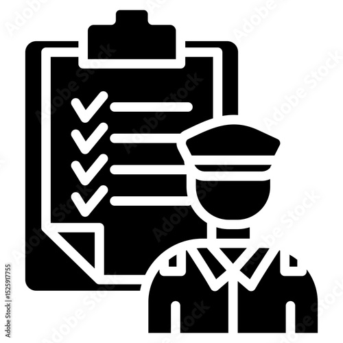 customs clearance glyph icon