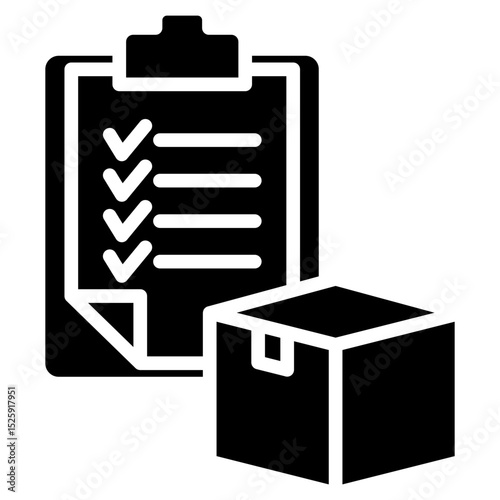 packing list glyph icon