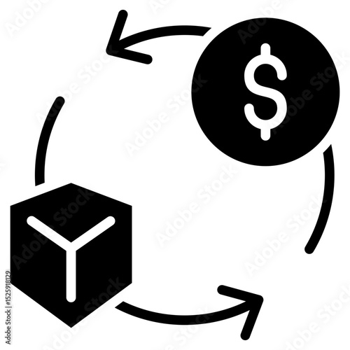 trade finance glyph icon