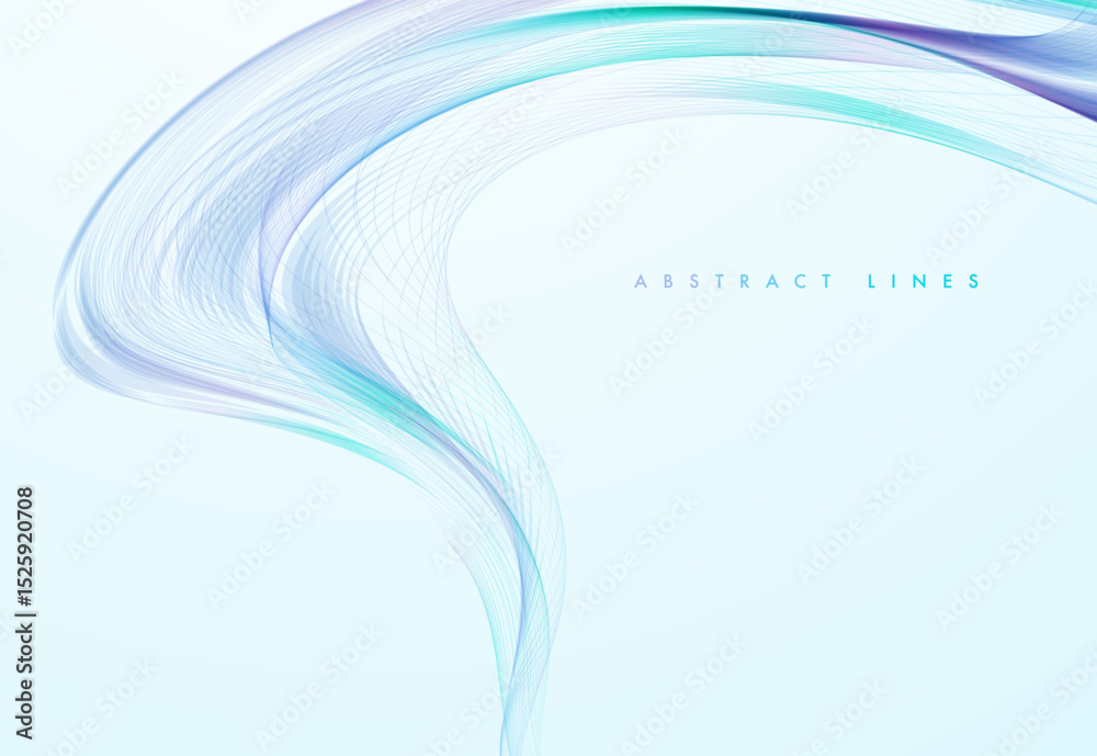 Naklejka premium Abstract dynamic waves background. Futuristic colored wavy lines. Graphic concept for your design