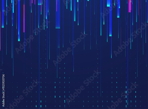 Abstract big data code representation. Modern high-tech data background. Graphic concept for your design