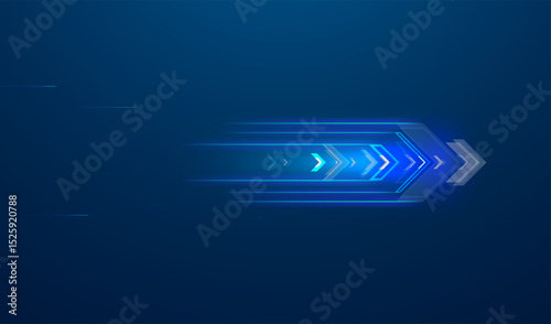 Abstract speed movement of arrows. Digital innovation concept for your design.