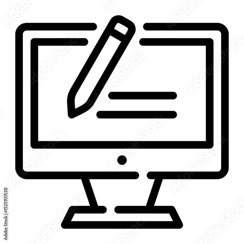 content creator line icon
