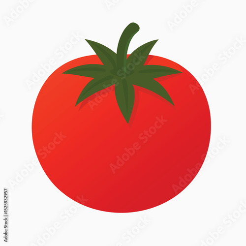 red tomato isolated on white