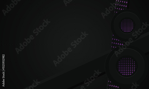 Abstract dark wallpaper background with gradient purple shape element design