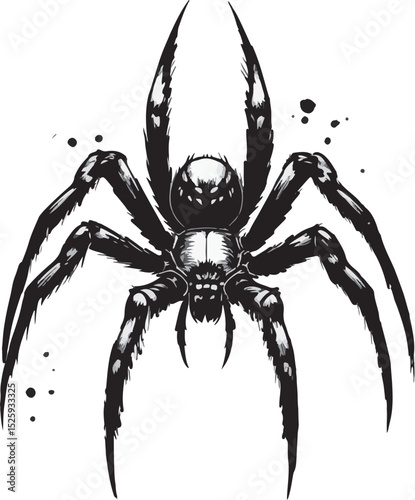 spider on a white background