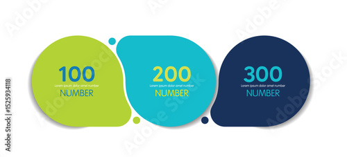 3 elements scheme, diagram. Three connected circles. Infographic template.