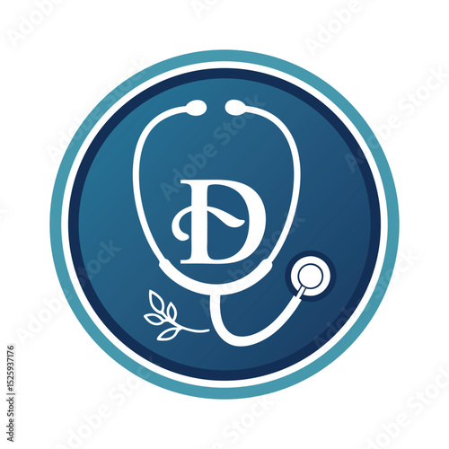 Modern Doctor Logo Design – Medical Healthcare Symbol, Professional Hospital Icon, Clean and Minimalistic Clinic Branding, Stethoscope Emblem for Doctors, Medical Practice, Nurse, Health App, Telemedi