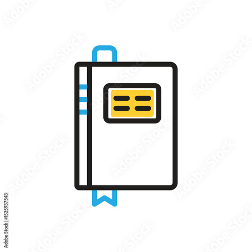 Multi color icon for book