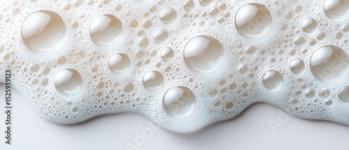 Soap foam texture macro with soap foam texture details for cleaning background and purity concept. Close-up of creamy bubble texture background.