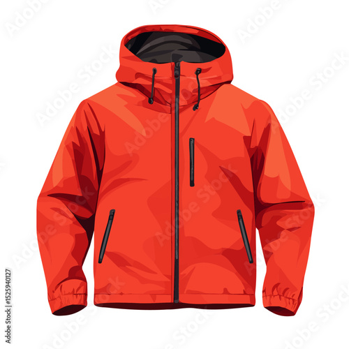 2D flat Windbreaker vector illustration, isolated on a white background.