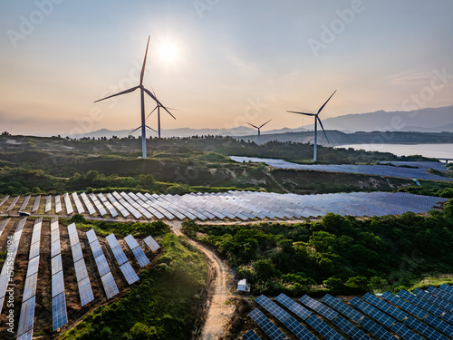 Solar photovoltaic windmill wind energy