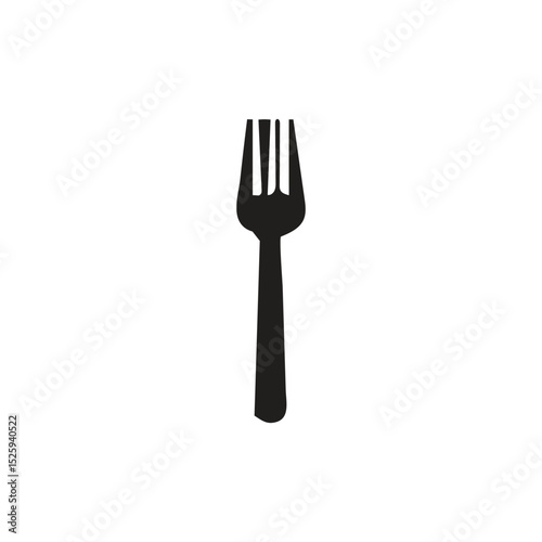 fork silhouette illustration of a tool used to take food