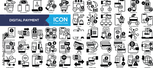 Digital Payment Mixed Icon Collection