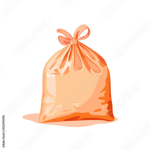 Waterproof Bag vector 2D flat illustration, isolated on a white background.