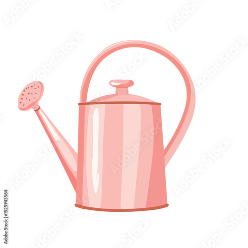 2D flat Watering Can vector illustration, isolated on a white background.