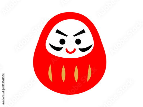 赤いだるまのイラスト