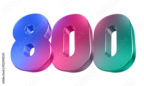 3D Gradient Number 800