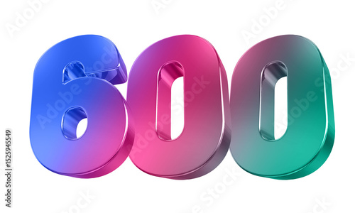 3D Gradient Number 600