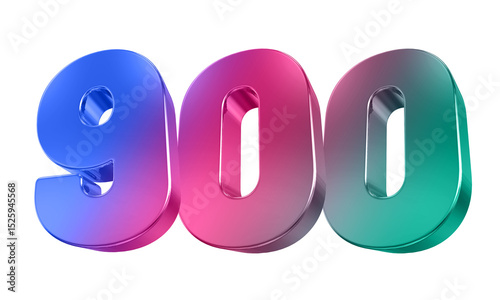 3D Gradient Number 900