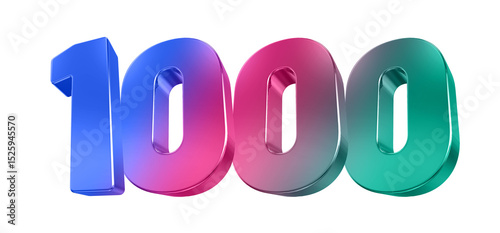 3D Gradient Number 1000