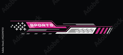 Sports racing stripes sticker modification body vinyl decal graphic