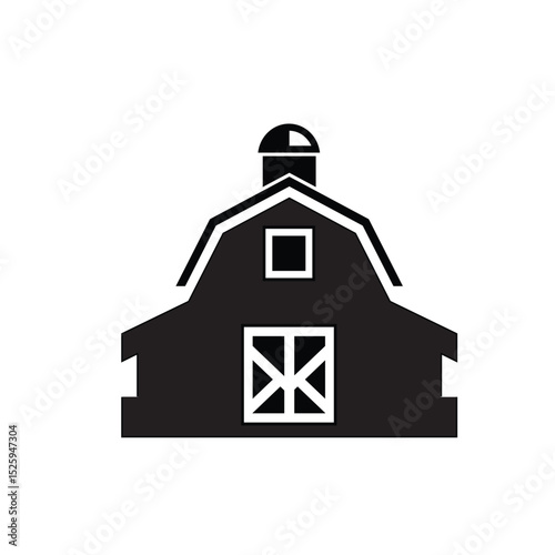 Barn logo icon  illustration flat