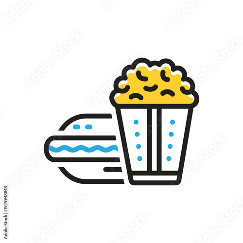 Multi color icon for food
