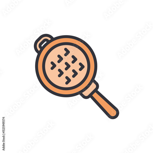 Stylish Kitchen Colander Isolated On Transparent Background, Modern Design