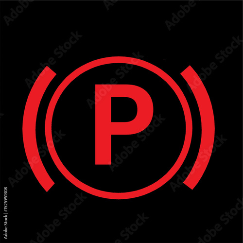 parking brake light indicator prk brake on light useful for automotive designs.eps