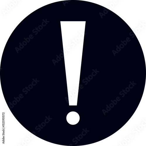 Exclamation mark icon isolated on transparent background. Precautions circle symbol design. Emergency Warning Sign vector illustration. Speech bubble with exclamation mark.