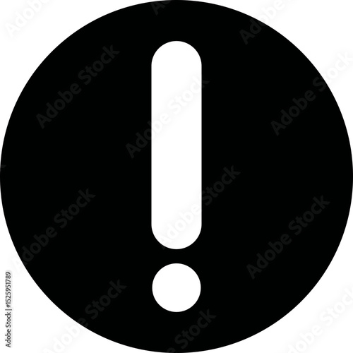 Exclamation mark icon isolated on transparent background. Precautions circle symbol design. Emergency Warning Sign vector illustration. Speech bubble with exclamation mark.