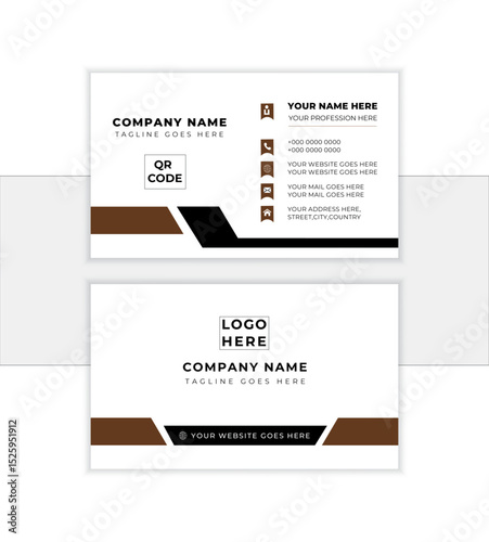 Luxury and elegant business card, editable vector illustration.
