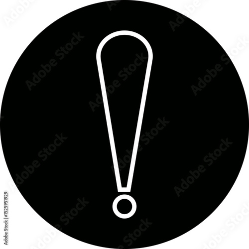 Exclamation mark icon isolated on transparent background. Precautions circle symbol design. Emergency Warning Sign vector illustration. Speech bubble with exclamation mark.