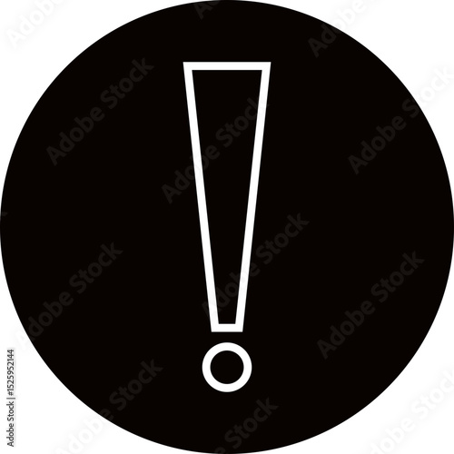 Exclamation mark icon isolated on transparent background. Precautions circle symbol design. Emergency Warning Sign vector illustration. Speech bubble with exclamation mark.