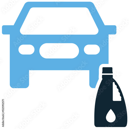Car fluid icon vector, representing essential automotive liquids like oil, coolant, or brake fluid. Great for maintenance, service, and vehicle health illustrations.