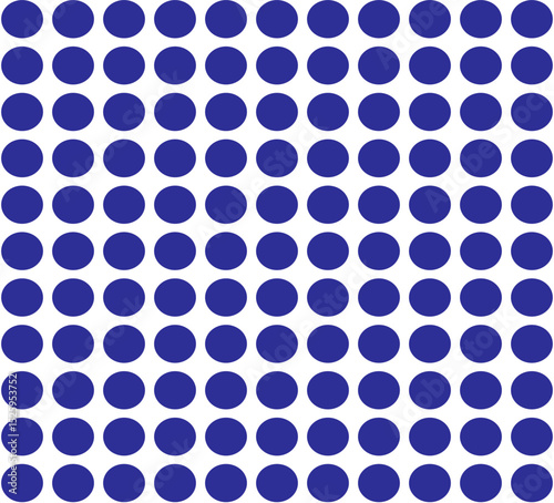 Cute Polka Dot Circle Pattern Navy