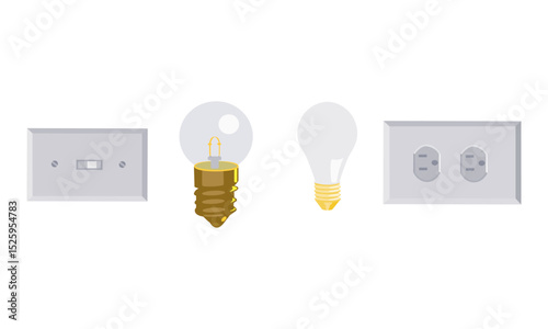 Set of idea sign icon. Bulb icon collection EPS10 - Stock Vector