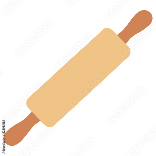 Sweet Bakery Beige Rolling Pin cooking clipart, Bakery Elements design illustration, Kitchen Bakery sublimation design

