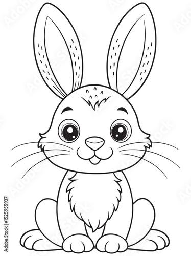Eastern Cottontail Coloring Page Fun Animal Drawing For Kids