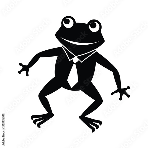 Frog in a Suit Black and White