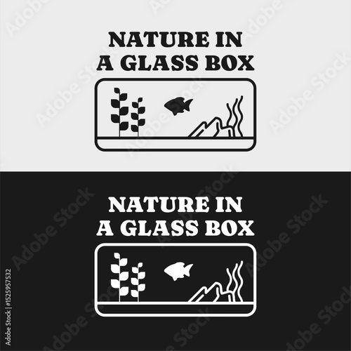 nature in a glass box simple design for aquascape shirt