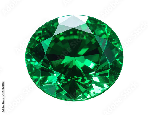 Elegant green gem reflecting light beautifully.