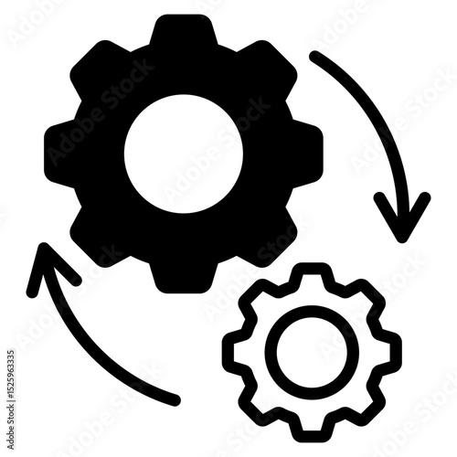 System Process outline mixed icon