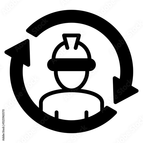 Worker Protection outline mixed icon
