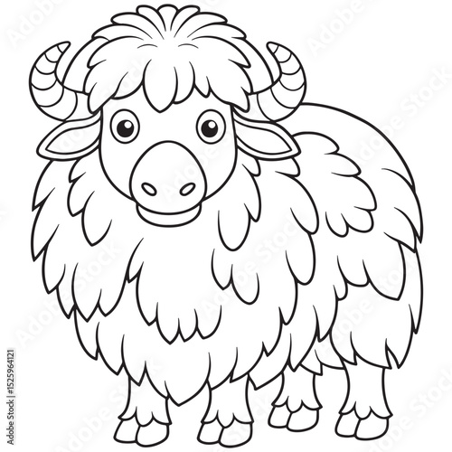 Musk Ox Coloring Page Fun Animal Drawing For Kids