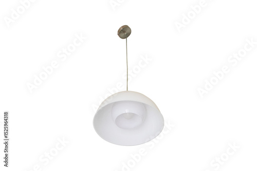Light lamps glass white decorate living room, bedroom hotel isolated on cutout PNG or transparent background. Lighting and decorative technology. Lamp of room for Interior decoration in bedroom.