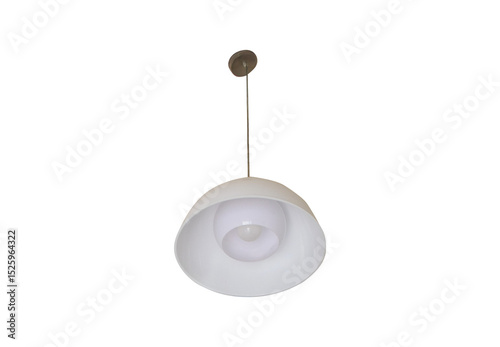 Light lamps glass white decorate living room, bedroom hotel. Lighting and decorative technology. Lamp of room for Interior decoration in bedroom. Isolated on cutout PNG or transparent background. 