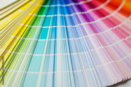 Color Swatch Fan Deck Rainbow Spectrum of Paint Samples for Interior Design
