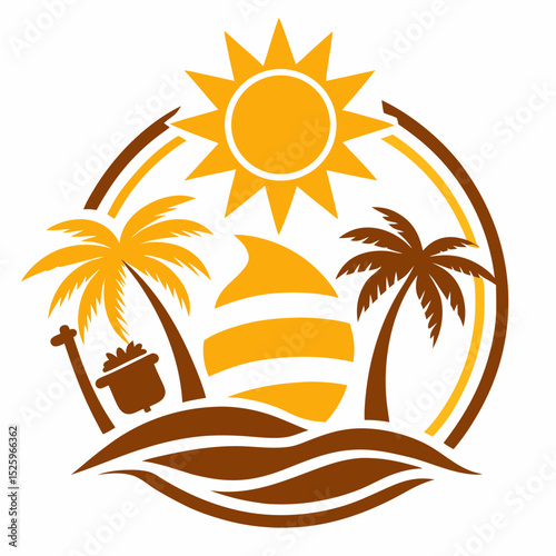 summer beach vector illustration